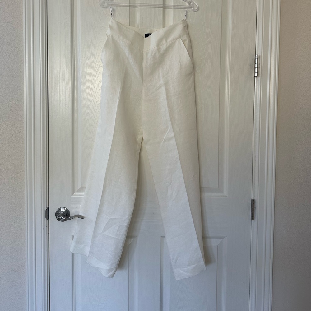 SABA European Linen Wideleg Pants Size 4 Highwaist